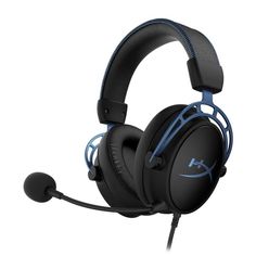 Наушники HyperX Cloud Alpha S 4P5L3AA с микрофоном черный/голубой 1м мониторные оголовье