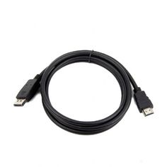 Кабель интерфейсный DisplayPort-HDMI BION BXP-CC-DP-HDMI-030 20M/19M, однонаправленный конвертор сигнала с DisplayPort в HDMI, 3м, черный