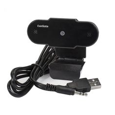 Веб-камера Exegate BlackView C310 EX287384RUS 1/3" 0,3 Мп, 640х480, 480P, 30fps, шторка, USB, фиксированный фокус, микрофон с шумоподавлением, универс