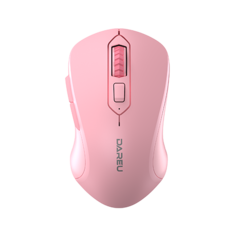 Мышь Wireless Dareu LM115B Pink Pink (розовый), DPI 800/1200/1600, подключение: 2.4GHz + BT