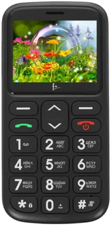 Мобильный телефон F+ Ezzy2 Black черный, 2SIM, 2.31" 320*240, 32/32MB, up to 16GB flash, 0,3Mpix, BT, Micro-USB, 1400mAh