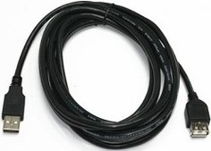 Кабель удлинительный BION BXP-CCP-USB2-AMAF-018 USB 2.0 A-A (m-f), 1.8м, черный