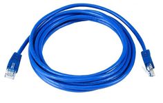 Кабель патч-корд U/UTP 5e кат. 1м BION BPC-U5E101-1M-BL AWG 26 (7/0,16мм), CCA, многожильный, PVC, синий