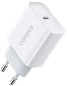 Зарядное устройство сетевое UGREEN CD137 60450 USB Type-C, 20W, цвет: белый