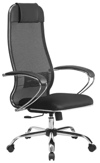 Кресло офисное Metta 15(MPRU) подл.131/осн.003, чёрное Метта