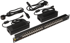 Патч-панель Lanmaster LAN-PP24-POE/A2 POE 19", 24 порта с двумя блоками питания 48V, 120W