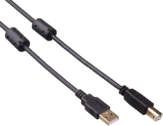 Кабель интерфейсный USB 2.0 Exegate EX-CCF-USB2-AMBM-3.0 EX138947RUS Am/Bm, 3м, 2 фильтра
