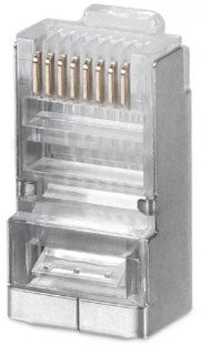 Коннектор RJ-45 (8P8C) FTP cat.5e WRLine WR-8P8C-5E-SH под витую пару, экранированный, универсальный