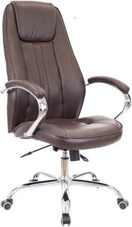 Кресло офисное Everprof Long TM коричневое (ткань, пластик, ролики, топган Мульти)