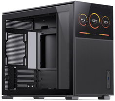 Корпус mATX JONSBO D31 MESH SC Black черный, без БП, окно из закаленного стекла, 8” Color TFT-LCD screen