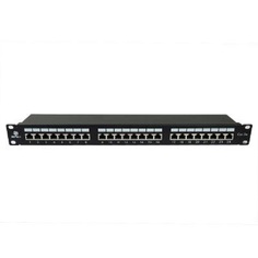 Патч-панель BNH B102.1-24-5E-UNB 19", 1U, Cat 5e, 24 порта RJ45 (8p8c), экранированная, Dual IDC (110/KRONE)