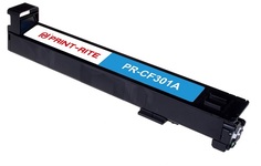 Картридж Print-Rite PR-CF301A CF301A голубой (30000стр.) для HP CLJ Ent M880