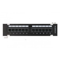 Патч-панель Netlan EC-UWP-12-UD2 настенная, Cat 5e, 12 портов RJ45 (8p8c), неэкранированная, Dual IDC (110/KRONE)