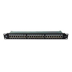 Патч-панель BNH B102.1-24-6A-UNB 19", 1U, Cat 6A, 24 порта RJ45 (8p8c), экранированная, Dual IDC (110/KRONE)