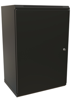 Шкаф серверный 19", 22U WRLine WR-TW-2245-SR-RAL9004 1086x600х450мм, цельнометаллическая дверь с замком, цвет черный (RAL 9004) (разобранный)