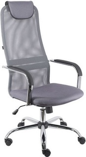 Кресло офисное Everprof EP-708 TM серое (акриловая сетка, хром, ролики, топган Мульти)