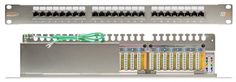 Патч-панель NIKOMAX NMC-RP24SE2-1U-MT 19", 1U, Cat 6, 24 порта RJ45 (8p8c), экранированная, Dual IDC (110/KRONE)