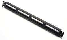 Патч-панель Atcom AT2462 19", 1U, Cat 6, 24 порта RJ45 (8p8c), неэкранированная, 110 IDC