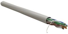 Кабель витая пара U/UTP 5e кат. 4 пары WRLine WR-UTP-4P-C5E-PVC-GY неэкранированная (0,50 мм), одножильный, внутренний, PVC нг(А)-LS, серый, 305 м
