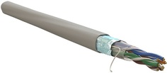 Кабель витая пара F/UTP 5e кат. 4 пары WRLine WR-FTP-4P-C5E-PVC-GY экранированная (0,50 мм), одножильный, внутренний, PVC нг(А)-LS, серый, 305 м
