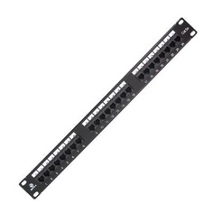Патч-панель BNH B100.1-24-5E-LED 19", 1U, Cat 5e, 24 порта с индикацией, RJ45 (8p8c), неэкранированная, Dual IDC (110/KRONE)