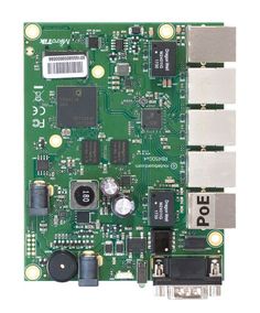 Материнская плата Mikrotik RB450Gx4 для роутеров, 716 МГц (4 ядра), 5х 1G RJ45, microSD, RS232