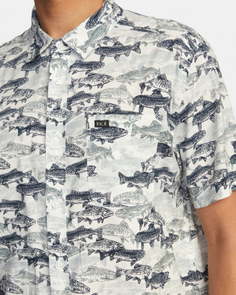 Мужская Рубашка С Короткими Рукавами Horton Fish Camo Rvca