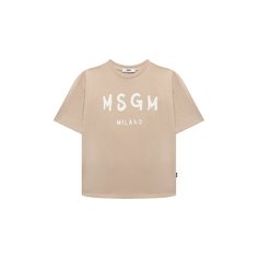 Хлопковая футболка MSGM kids