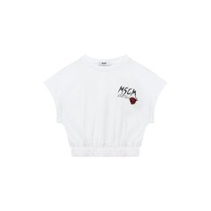 Хлопковая футболка MSGM kids