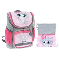 Ранец школьный стандарт, 36 х 26 х 16 см, + мешок для обуви, сalligrata п Calligrata