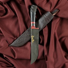 Нож пчак шархон - большой, сайгак, гарда олово гравировка. шх-15 (17-19 см) Shafran