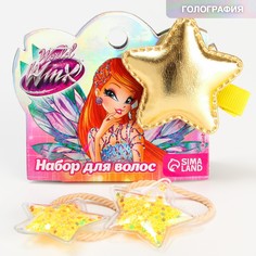 Набор для волос резинка 2 шт. и заколка Winx