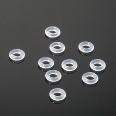 Кольцо соединительное (неразъемное), силиконовое, d= 4мм (набор 10шт), цвет белый NO Brand