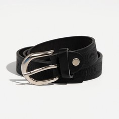 Ремень детский, ширина 2,1 см, винт, пряжка металл, цвет чёрный NO Brand