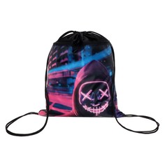 Мешок для обуви с карманом 420 х 340 мм, calligrata мсо-7с, (мягкий полиэстер, плотность 210d),