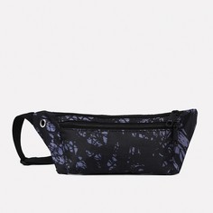 Поясная сумка на молнии, наружный карман, разъем для usb, цвет чёрный NO Brand