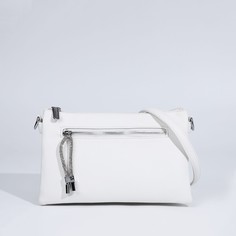 Сумка кросс-боди на молнии, цвет белый NO Brand