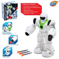 Робот gravitone, световые и звуковые эффекты, работает от батареек, цвет зелёный Woow Toys