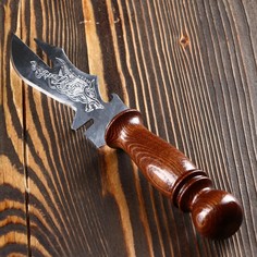 Нож-вилка для шашлыка узбекский с гравировкой Shafran