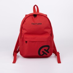 Рюкзак на молнии, наружный карман, цвет красный Textura