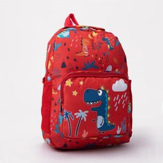 Рюкзак детский на молнии, 3 наружных кармана, цвет красный NO Brand