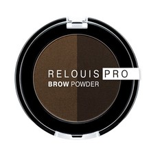 Тени для бровей pro brow powder тон 03 dark brown Relouis