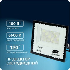 Прожектор светодиодный, 100 вт, 7700 лм, 6500к, ip66, 220v NO Brand