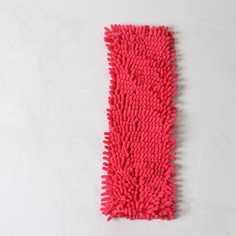 Насадка для плоской швабры доляна, 43×13 см, 80 гр, микрофибра букли, цвет красный