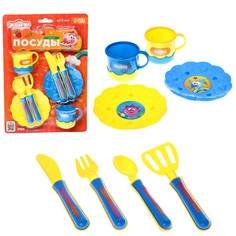 Набор посуды, смешарики, на блистере