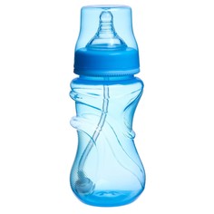 Бутылочка для кормления, широкое горло, от 6 мес., 300 мл., цвет голубой