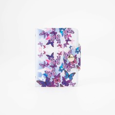 Визитница на кнопке, 20 карт, цвет фиолетовый NO Brand