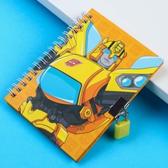 Записная книжка на замочке а6, transformers Hasbro