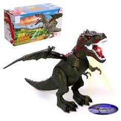 Динозавр dragon, эффект дыма, откладывает яйца, с проектором цвет зелёный NO Brand