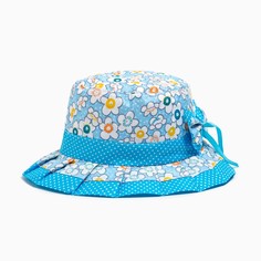 Панама для девочки minaku, цвет голубой, размер 50 размер